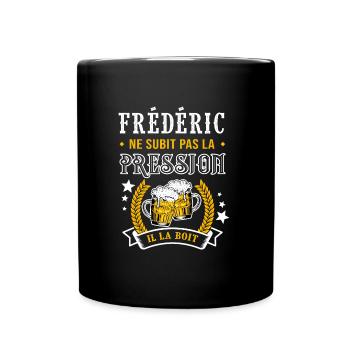 Frédéric bière frédéric cadeau frederic fête - Mug uni - noir - Devant