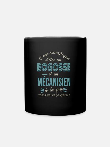 Mécanisien bogosse Cadeau humour mecanisien garage - Mug uni - noir