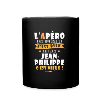 Jean-Philippe Cadeau Humour jean philippe - Mug uni - noir - Devant