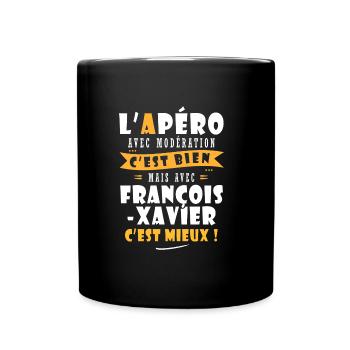 François-Xavier Cadeau Humour françois xavier - Mug uni - noir - Devant