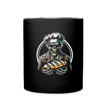 Baking Dead Zombie Bäcker gruseliger Bäcker - Tasse einfarbig - Schwarz - Vorne