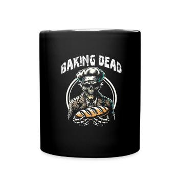 Baking Dead Zombie Bäcker gruseliger Bäcker - Tasse einfarbig - Schwarz - Vorne
