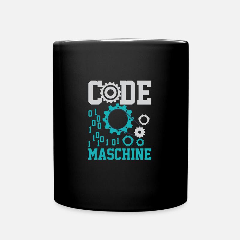 Chemise informatique de nerf d'ordinateur de code machine - Mug uni - noir