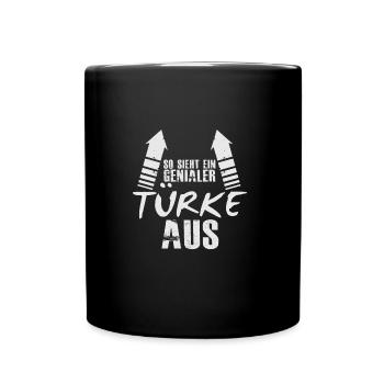 Türke Türkei Genial Istanbul Mond Stern Geschenk - Tasse einfarbig - Schwarz - Vorne