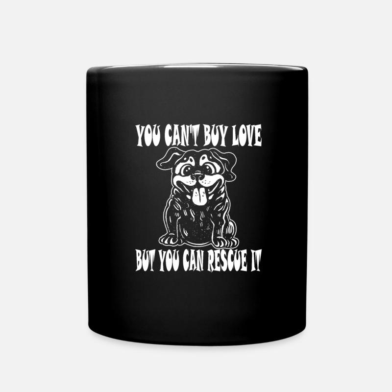TIERRETTUNG TIERHILFE - Tasse einfarbig - Schwarz