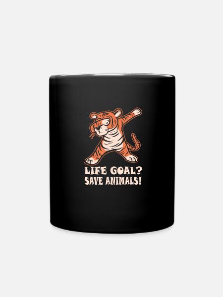 TIERRETTUNG TIERHILFE - Tasse einfarbig - Schwarz