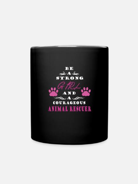 ANIMAL RESCUE ANIMAL AID - Full Colour Mug - black