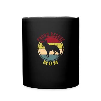 Chien de sauvetage berger - Mug uni - noir - Devant