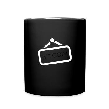 Bitcoin in a picture frame - Full Colour Mug - black - Front