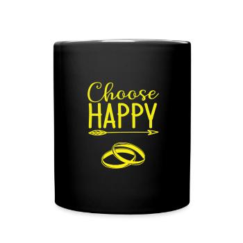 Heiraten - Tasse einfarbig - Schwarz - Vorne