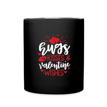 Saint-Valentin - Mug uni - noir - Devant