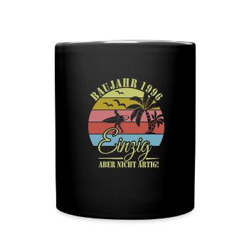 Geburtstag 1996 - Tasse einfarbig - Schwarz - Vorne