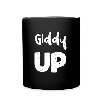 Giddy Up - Texas - Tasse einfarbig - Schwarz - Vorne