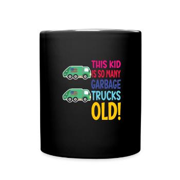 Camion à ordures Garçon d’anniversaire 2 - Mug uni - noir - Devant