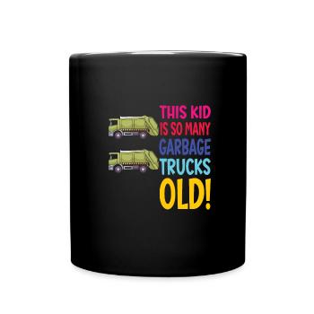 Camion à ordures Garçon d’anniversaire 2 - Mug uni - noir - Devant