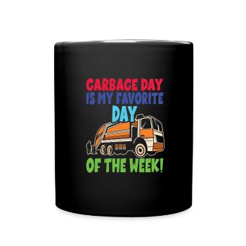 Garçon d’anniversaire de camion à ordures - Mug uni - noir - Devant