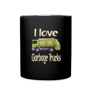 Garçon d’anniversaire de camion à ordures - Mug uni - noir - Devant