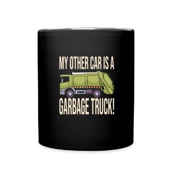 Garçon d’anniversaire de camion à ordures - Mug uni - noir - Devant