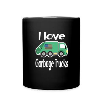 Garçon d’anniversaire de camion à ordures - Mug uni - noir - Devant