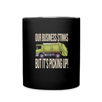 Garçon d’anniversaire de camion à ordures - Mug uni - noir - Devant