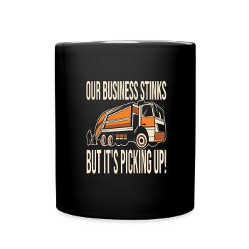 Garçon d’anniversaire de camion à ordures - Mug uni - noir - Devant