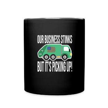 Garçon d’anniversaire de camion à ordures - Mug uni - noir - Devant