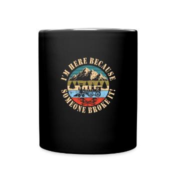 Train mechanic - Full Colour Mug - black - Front