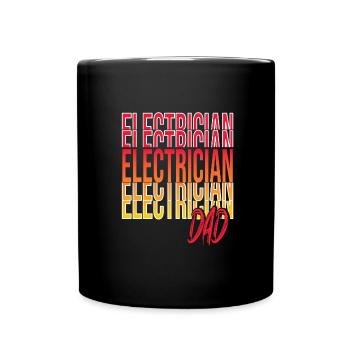 Electrician - Full Colour Mug - black - Front