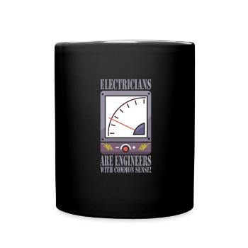 Electrician - Full Colour Mug - black - Front