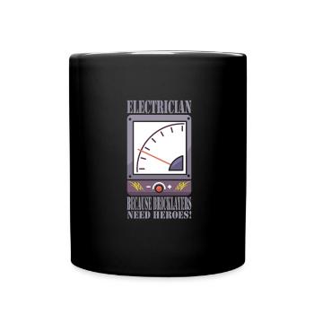 Elektriker - Tasse einfarbig - Schwarz - Vorne