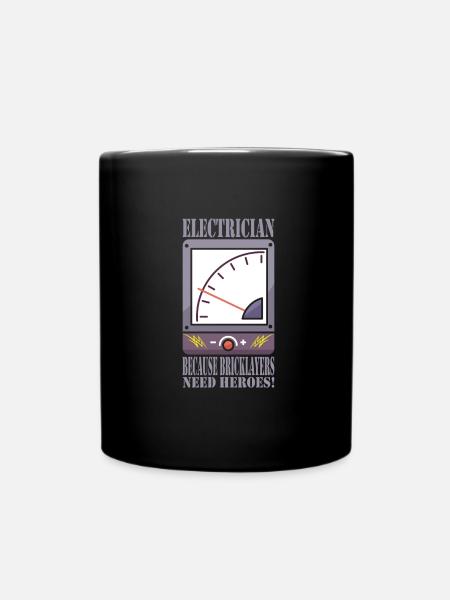 Elektriker - Tasse einfarbig - Schwarz