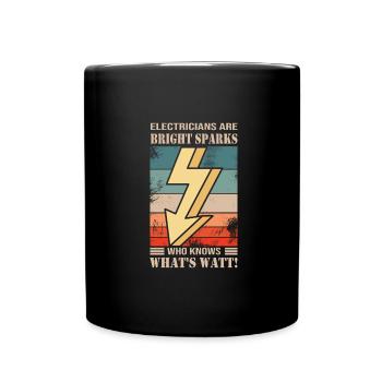 Electrician - Full Colour Mug - black - Front
