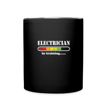 electrician - Full Colour Mug - black - Front