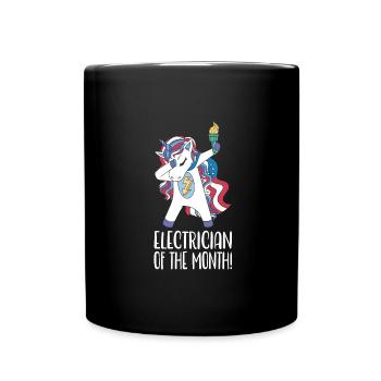 electrician - Full Colour Mug - black - Front