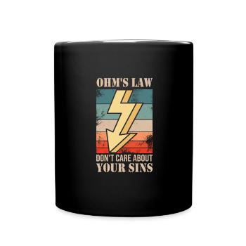 Electrician - Full Colour Mug - black - Front