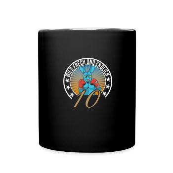 10. Geburtstag - Tasse einfarbig - Schwarz - Vorne