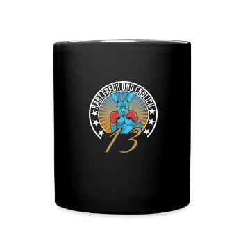 13. Geburtstag - Tasse einfarbig - Schwarz - Vorne