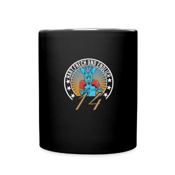 14. Geburtstag - Tasse einfarbig - Schwarz - Vorne