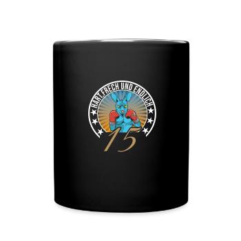 15. Geburtstag - Tasse einfarbig - Schwarz - Vorne