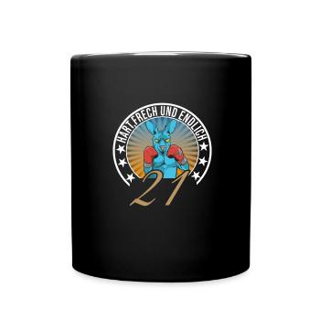 21. Geburtstag - Tasse einfarbig - Schwarz - Vorne