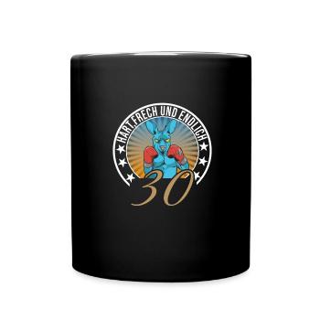 30. Geburtstag - Tasse einfarbig - Schwarz - Vorne