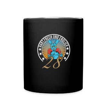 28. Geburtstag - Tasse einfarbig - Schwarz - Vorne