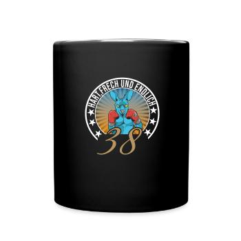 38. Geburtstag - Tasse einfarbig - Schwarz - Vorne