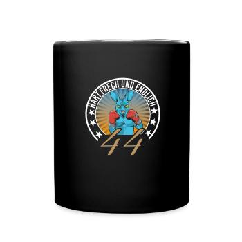 44. Geburtstag - Tasse einfarbig - Schwarz - Vorne