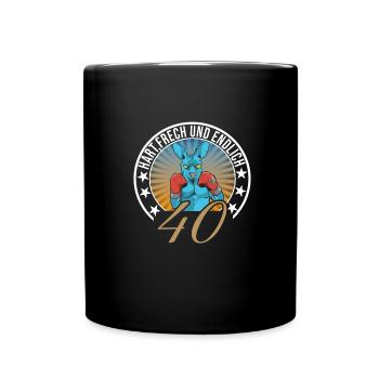 40. Geburtstag - Tasse einfarbig - Schwarz - Vorne