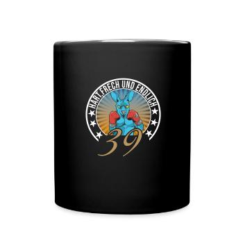 39. Geburtstag - Tasse einfarbig - Schwarz - Vorne