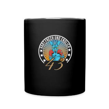 43. Geburtstag - Tasse einfarbig - Schwarz - Vorne