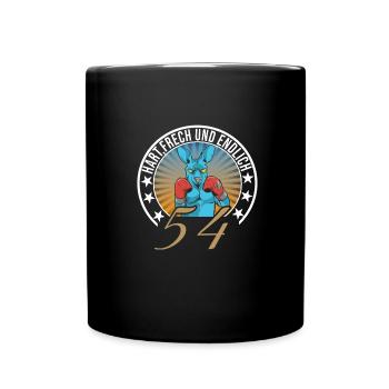 54. Geburtstag - Tasse einfarbig - Schwarz - Vorne