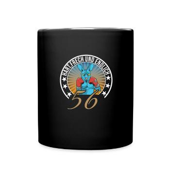56. Geburtstag - Tasse einfarbig - Schwarz - Vorne