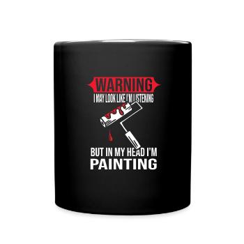 Maler - Tasse einfarbig - Schwarz - Vorne
